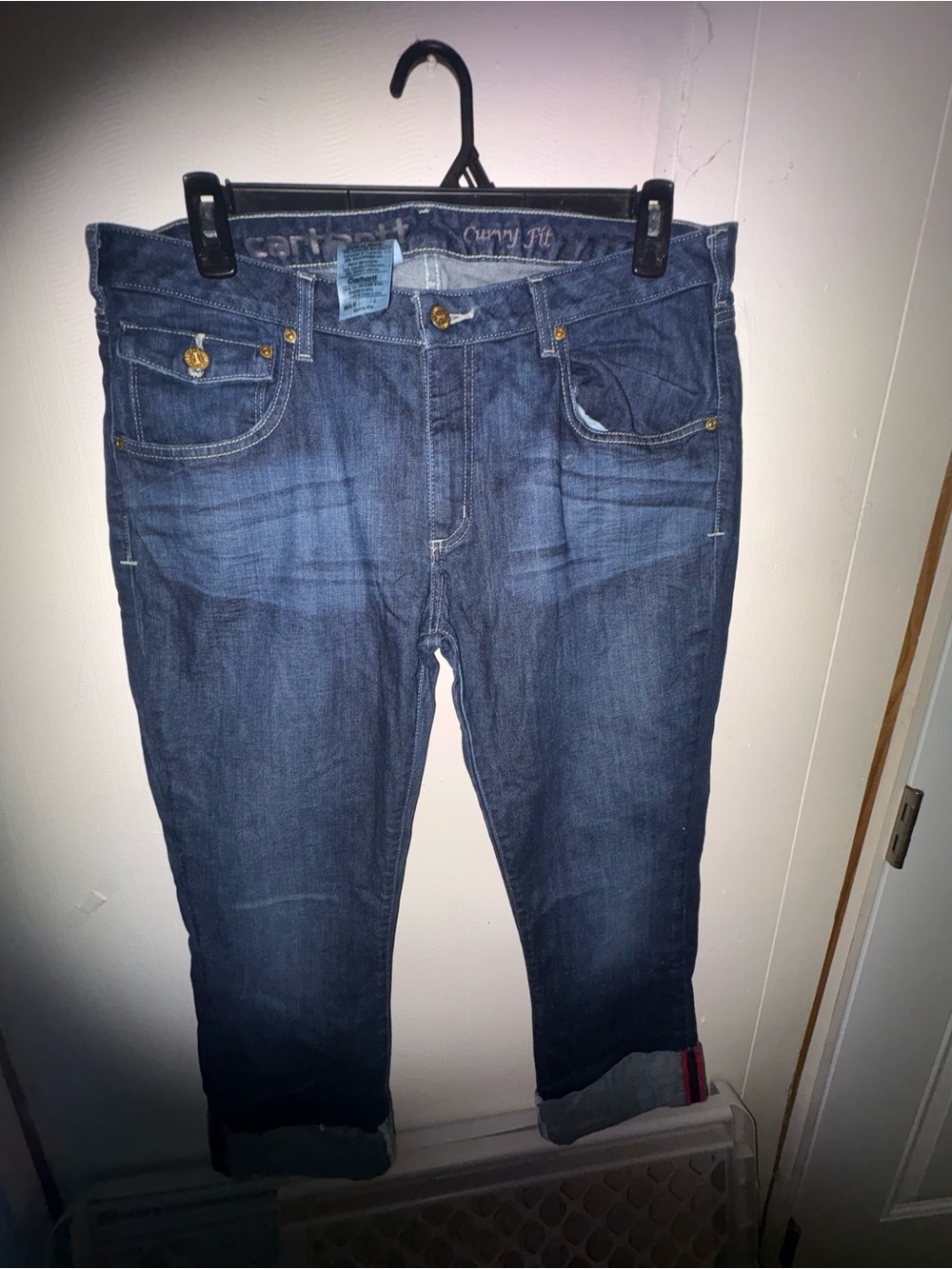 Carhartt womens curvy Fit Dark Blue Denim Jeans